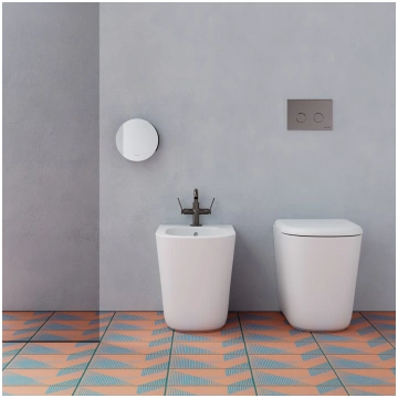 Coppia sanitari a terra filo parete Lalita Ceramic