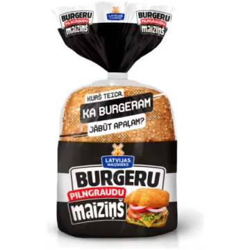Maiziņš burgeru pilngraudu 240g LATVIJAS MAIZNIEKS