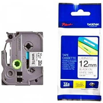 Kasete Brother TZE 231 12mmx8m. melna/balta i Aico