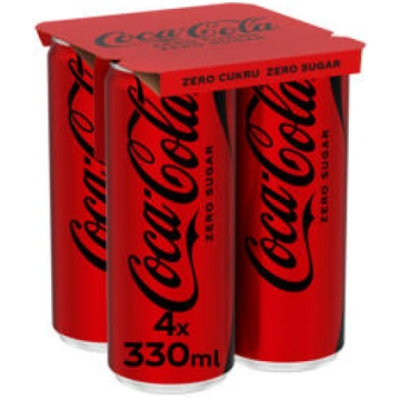 Gāzēts dzēriens COCA-COLA Zero 4x0,33L D