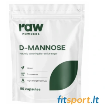 Neapstrādāti D-mannozes pulveri 90 kapsulas. Raw P