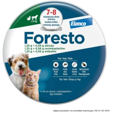 ELANCO Foresto collar for cats and dogs under 8 kg