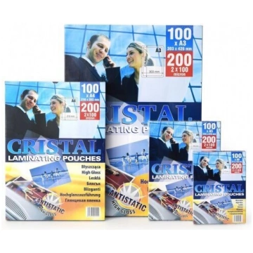 Laminēšanas aploksnes 80x120 mm, 125 mic., 100 gab
