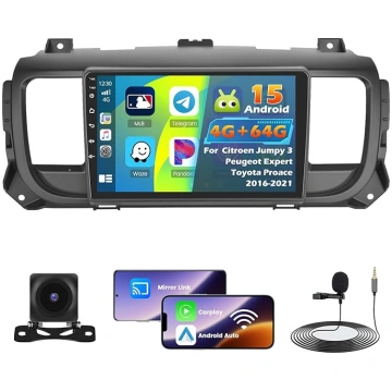 Roinvou 4+64G Auto Android radio Citroen Jumpy 3/P