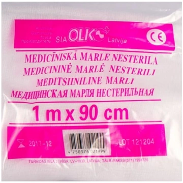 Medicīniskās marles griezums nesterils OLKO, platu