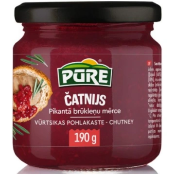 PŪRE Čatnijs Brūkleņu, 190g PURATOS