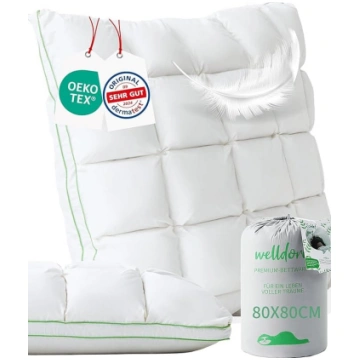 Premium spilvens 80 x 80 cm, 100 % pūkas un spalva