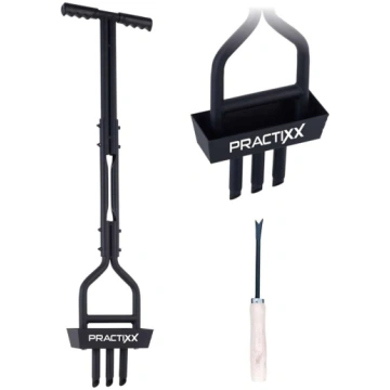 Practixx zāliena aerators PX-RL10 ar savākšanas tv