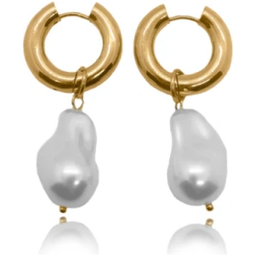 "PEARL DROPS" EARRINGS - Gold