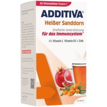 ADDITIVA Karstais smiltsērkšķis C vitamīns+Cinks+D
