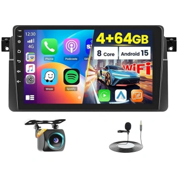 [8Cores 4G + 64G] Auto radio Android 15 BMW 3 sēri
