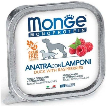 Monge Monoproteinic Fruits Pate Duck With Raspberr