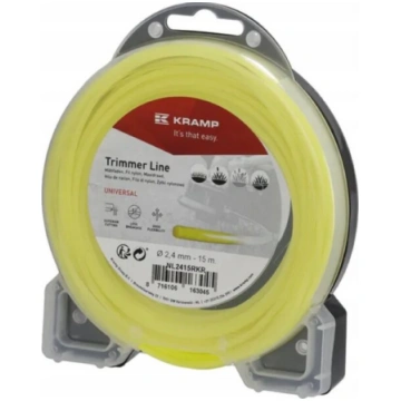 Trimera aukla Ø 2,4 mm 15 m apaļa dzeltena Kramp