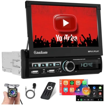 Auto radio 1 DIN ar bezvadu CarPlay Android auto, 