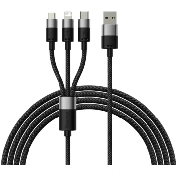 Baseus StarSpeed 3in1 USB kabelis - micro USB / iP