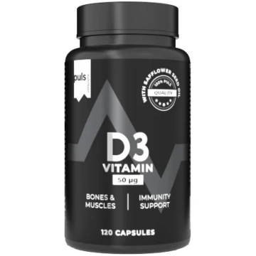PULS D3 vitamīns (120 kapsulas) Puls Nutrition 535