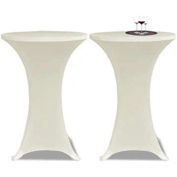 Elastīgs Galdauts Stāvgaldiem 60 Cm 2 Gab. Bēšs vi