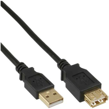 Kabelis Usb Inline Usb-a - Usb-a 2 M Melns (34618s