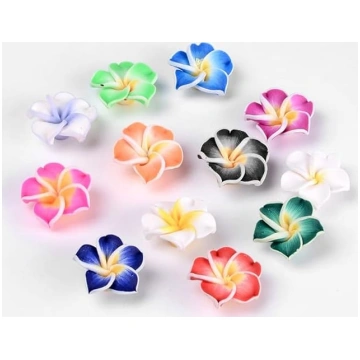 KitBeads 200 gab 20mm polimēra māla plumērijas pēr