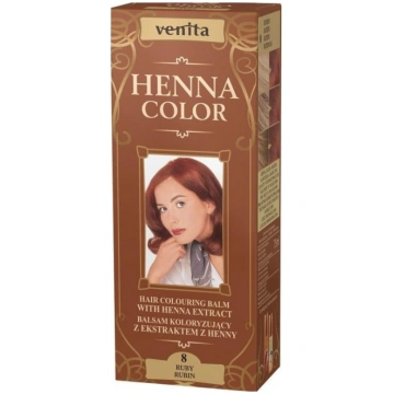 Krāsojošs augu matu balzams Henna Color Ruby
