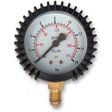 Sherman Spiediena mērītājs, argons/CO2, 63 mm