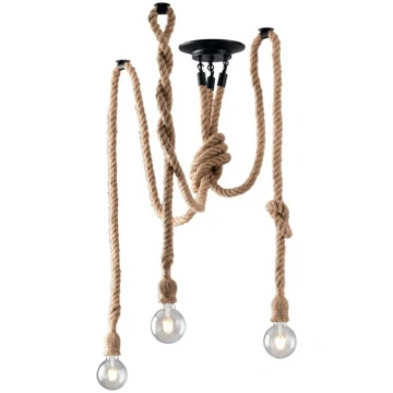 ROPE Pendant Lamp 3 LED Lights (E27) 250 cm In Hem