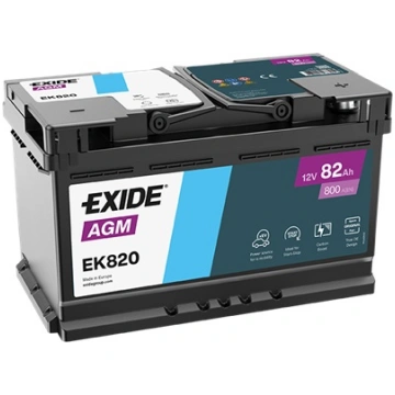EXIDE-EK820 AGM Start Stop 12V-82Ah / EN 800A / L3