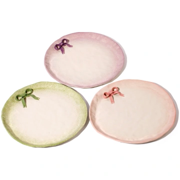 BowKnot Dinner Plate Set - Set of 3