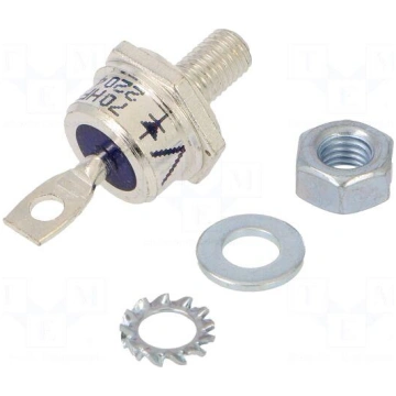 Diode: rectifying | 1kV | 70A | cathode to stud |