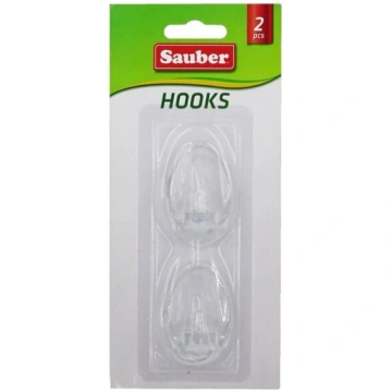 Āķi 2gb 3x4,7cm ovāli caurspīdīgi SAUBER