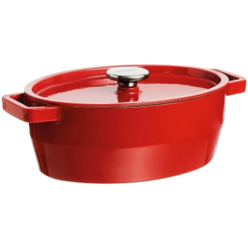 Čuguna katls 5,8L Pyrex ovāls 33x25cm sarkans 33SC