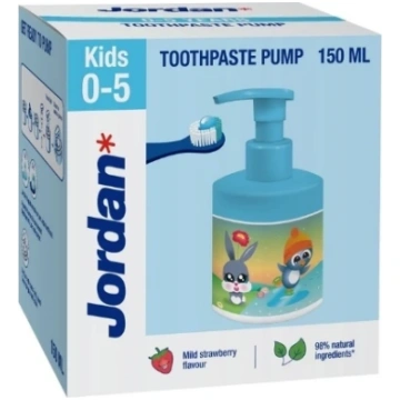 JORDAN Kids zobu pasta ar dozatoru 0-5 gadi, 150 m