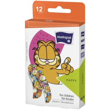 MATOPAT Bērnu plāksteri Happy Garfield 12gab