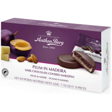 Marcipāns Plūmes Madeiras vīnā 220g, Anthon Berg