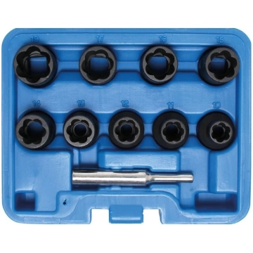 Bolt extractor socket set 10pcs. 1/2"