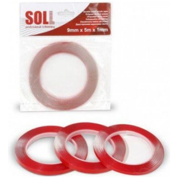 SOLL Divpusēja akrila līmlente 9mm x 5m x 1mm (SAJ