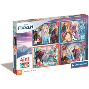 Clementoni CLE puzzle 4w1 SuperKolor Frozen 21518