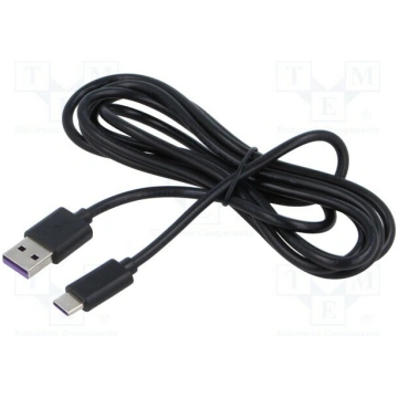 Cable; USB 2.0; USB A plug,USB C plug; 1.5m; black