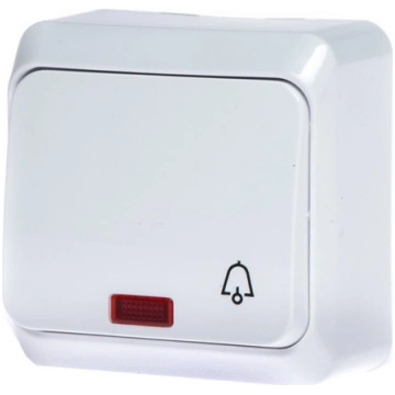 Zvana poga Schneider Electric Prima, 1 kl, balts k