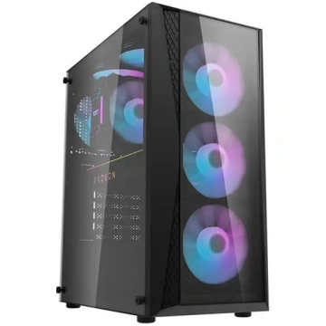 Darkflash DK352 Plus Computer Case with 4 Fans (Bl