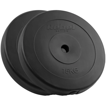 Set of bitumen weights 2x15kg, hole 31mm, classic 