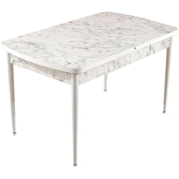 Galds izvelkams Kalune Design Carrara, balta krās.