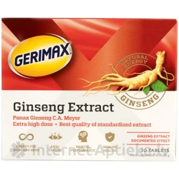 Gerimax Ginseng Extrakt tabletes, 30 gb