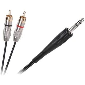 Audio kabelis 2x Rca līdz 6,3 mm ligzdai, 3 m Oem