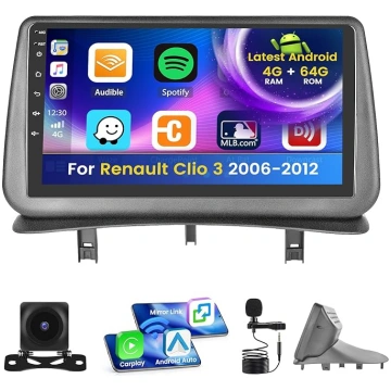 Inefala Android auto radio priekš Renault Clio 3 2