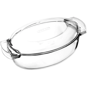 Stikla trauks Pyrex Essentials, caurspīdīga krās.,