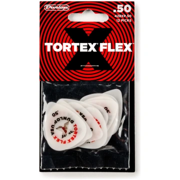 TORTEX FLEX X STANDARD WHITE GUITAR PICKS .50MM (1