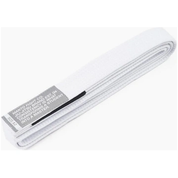 BJJ Belt Manto Motto White