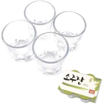 Korejiešu soju šotiņi, 4 gab. komplekts, piemēroti
