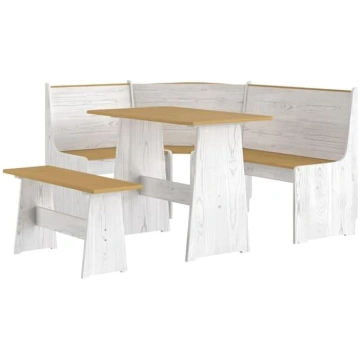 3-Piece Corner Bench Set for Dining Room Kitchen S